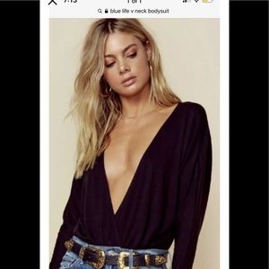 Blue Life (Revolve) Deep V Bodysuit